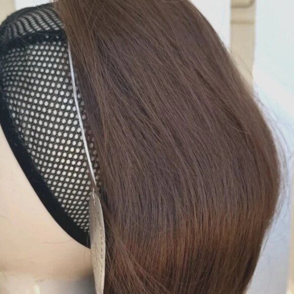 Vintage 100% Human Hair Fall from the 1970's -#31 Deep Rich Brown NEW with tags - Picture 5 of 9